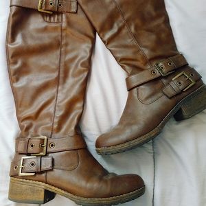 Brown Calf High Boots